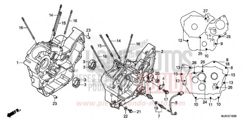 KURBELGEHAEUSE (VT750CS/C2B/C2S/C) VT750C2SE de 2014